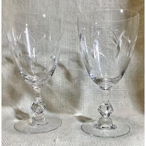 2 TIFFIN FRANCISCAN Petite water goblet glasses